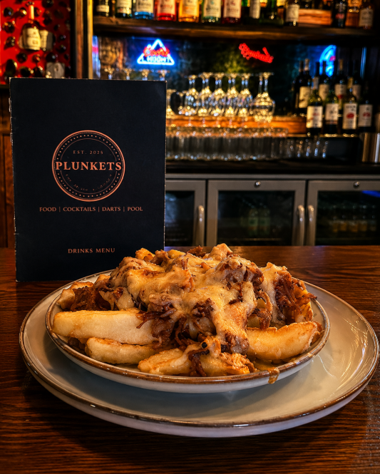 Pulled Pork Cheese Fries at Plunkets Pub Dublin