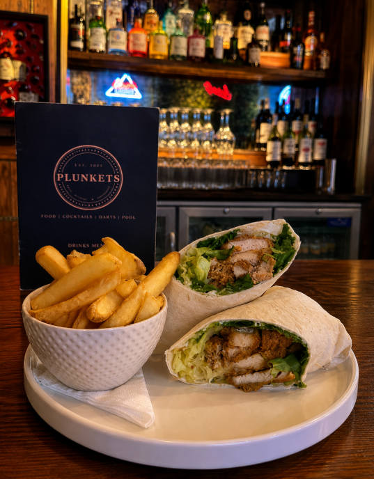 Crispy Chicken Tender Wrap at Plunkets Pub Dublin